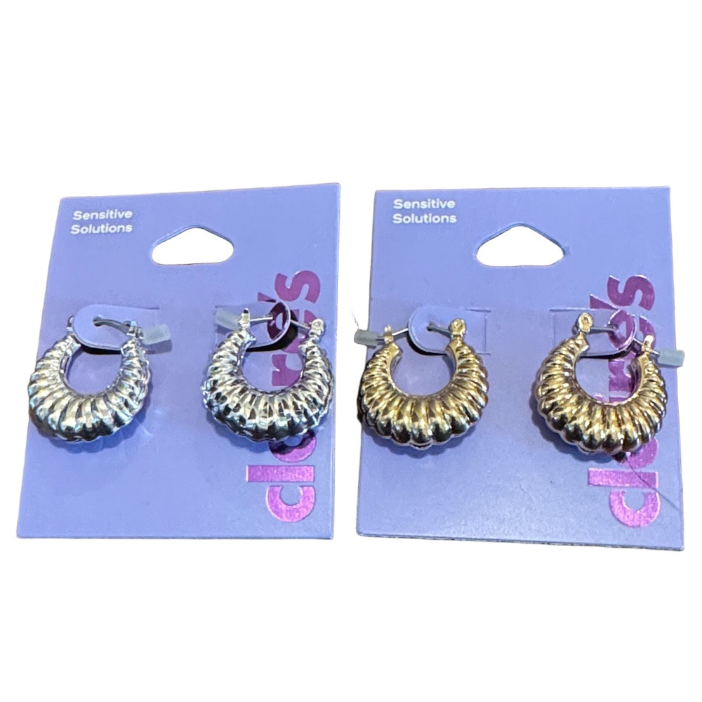 **Bundle** Claire's Silver and Gold Hoop Lightweight Earrings NWT